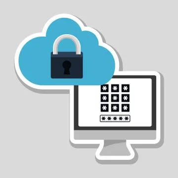 Security system  vector design Illustrazione stock