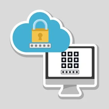 Security system  vector design 库存插图