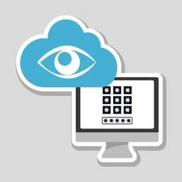 Security system  vector design 库存插图