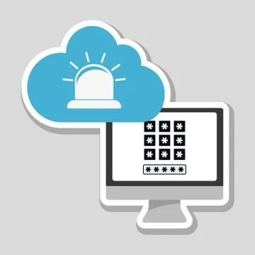 Security system  vector design Illustrazione stock