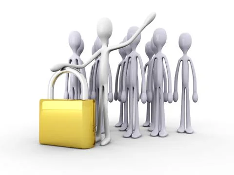 Security team. Stock Illustration