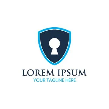 Security Tech Logo Vector Design Stock Illustration