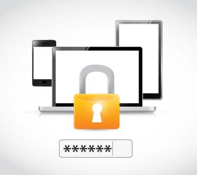 Security technology illustration design Stock Illustration