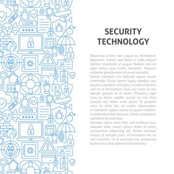 Security Technology Line Pattern Concept Stock Illustration
