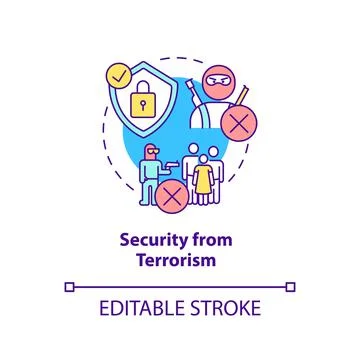 Security from terrorism concept icon Illustrazione stock