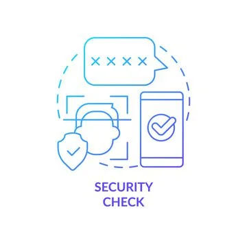 Security test blue gradient concept icon 库存插图