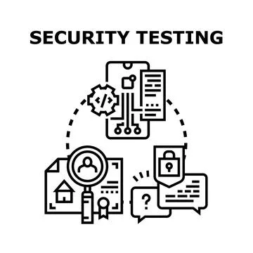 Security testing an application protecting data and information イラスト素材