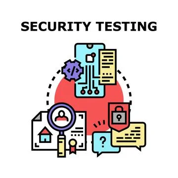 Security testing an application protecting data and information イラスト素材