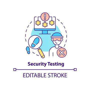 Security testing concept icon イラスト素材