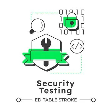 Security testing modern linear concept icon 스톡 일러스트
