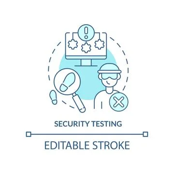 Security testing turquoise concept icon 스톡 일러스트