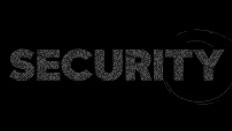 Security Text In Binary Code Disintegrating. Stock Footage 311124235