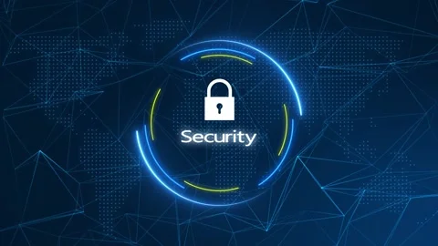 Security Text Effect Technology Background Stock Footage 262598826