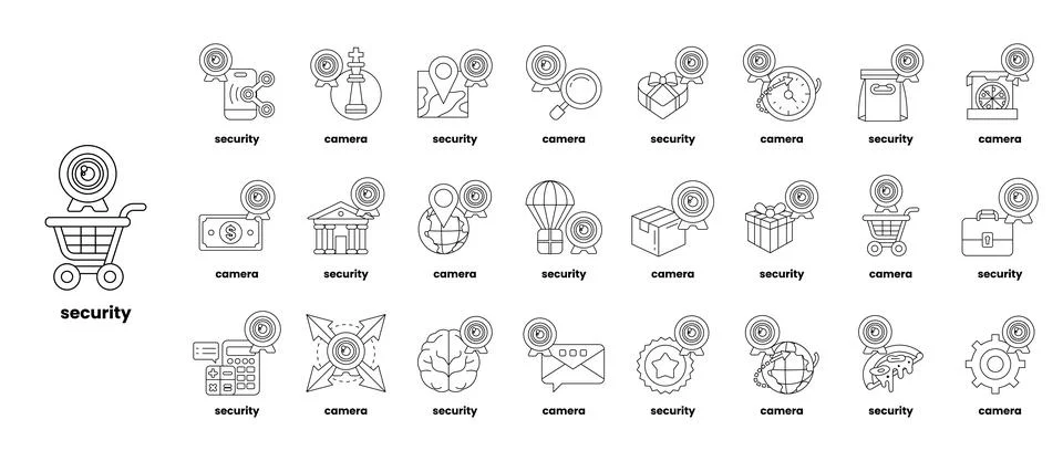 Security is the theme of this image Illustrazione stock