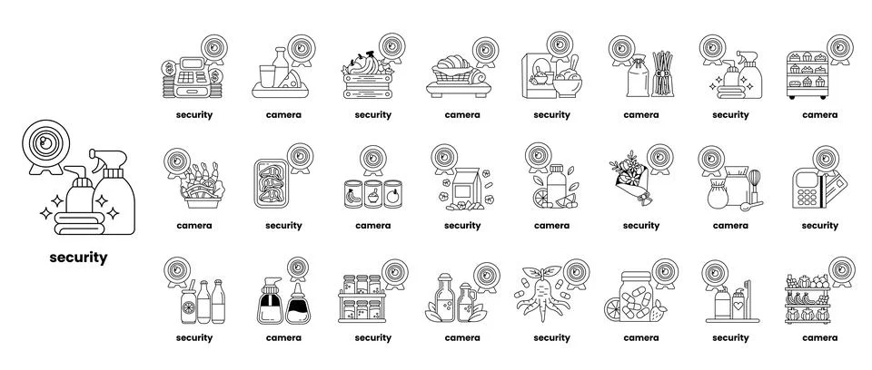 Security is the theme of this image Illustrazione stock