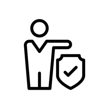 Security thin line icon Stock Illustration