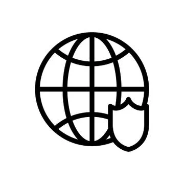 Security thin line icon Stock Illustration