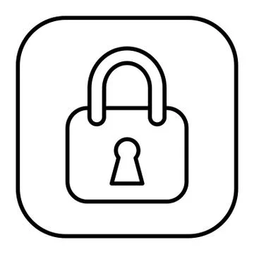 Security thin line icon. Lock vector illustration isolated on white. Safety Stock Illustration