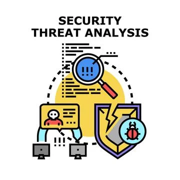 Security threat analysis detecting online vulnerability 스톡 일러스트