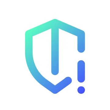 Security threat pixel perfect gradient linear ui icon Illustrazione stock