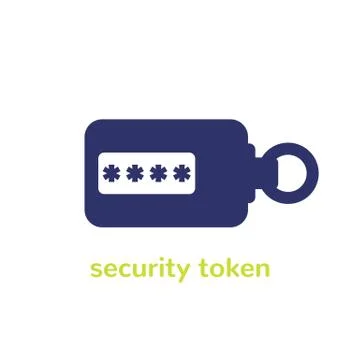 Security token icon on white Stock Illustration