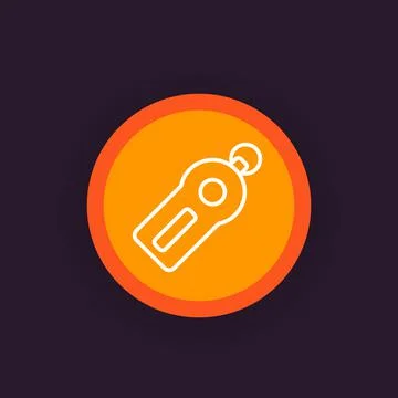 Security token line icon Stock Illustration
