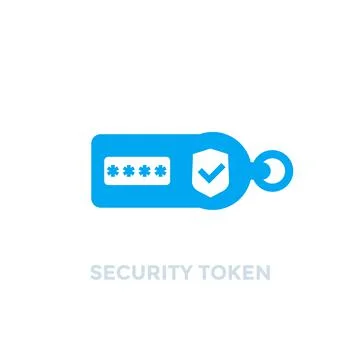 Security token on white, vector icon Stock Illustration