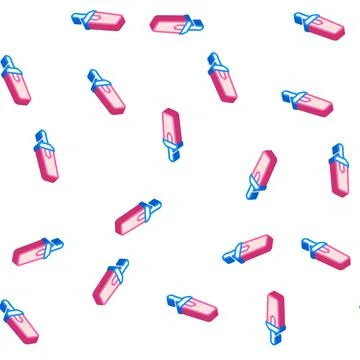 Security tool of museum isometric icon seamless pattern Stockillustratie