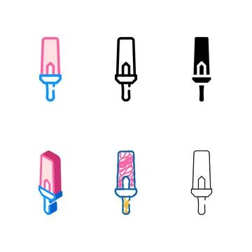 Security tool of museum variants color icon vector Illustrazione stock