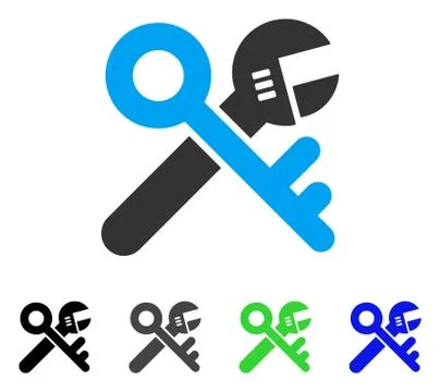 Security Tools Flat Icon Illustrazione stock