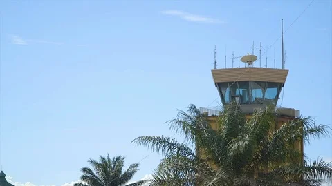 Security tower, Conakry port, Guinea Stock Footage 99032063