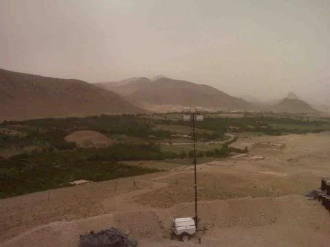 Security tower at OP 1 outside FOB Mizan Stock Photos