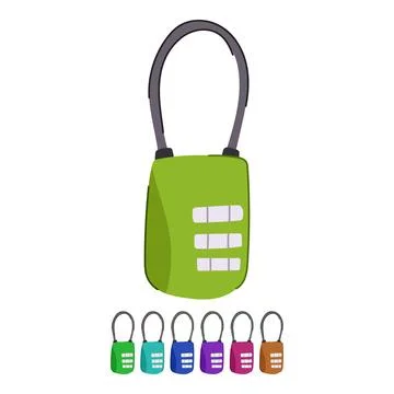 Security travel lock vector cartoon graphic Stock Illustration