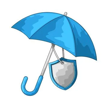 Security umbrella illustration イラスト素材