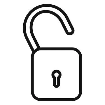 Security Unlock Icon Perfect for Access Control and Permissions Illustrazione stock