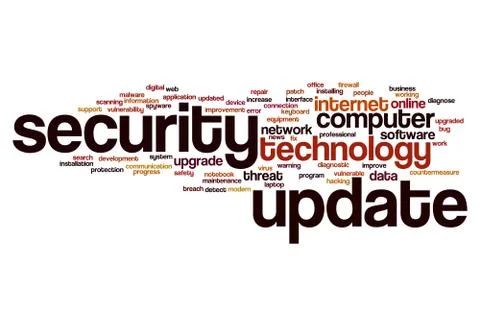 Security update word cloud 스톡 일러스트