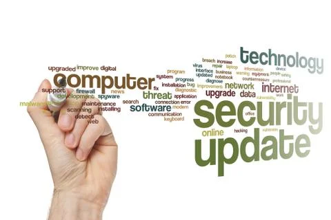 Security update word cloud Illustrazione stock