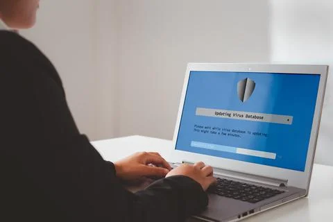 Security verification check virus to protect data and spread the virus, Proce Stock Photos