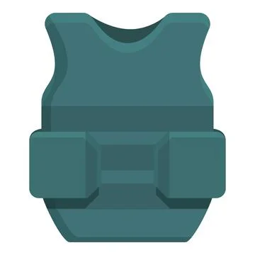 Security vest icon cartoon vector. Police bullet Stock Illustration