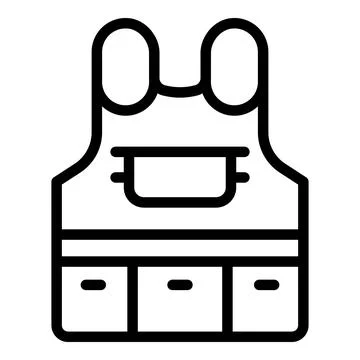 Security vest icon outline vector. Army proof Stock Illustration