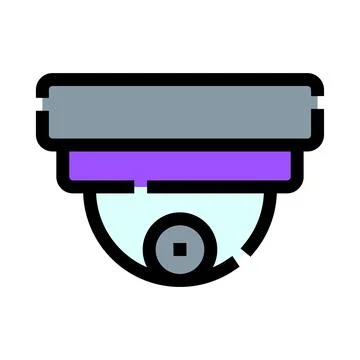 Security video camera for home surveillance system Stock Illustration