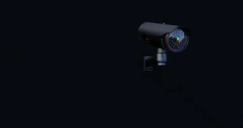 Security video cctv camera moving to scan the area for surveillance purposes Stock Footage 133885023