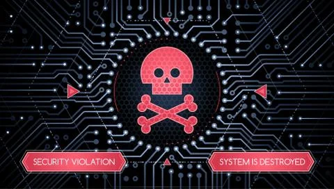 Security Violation - Infographical Concept Stock Illustration