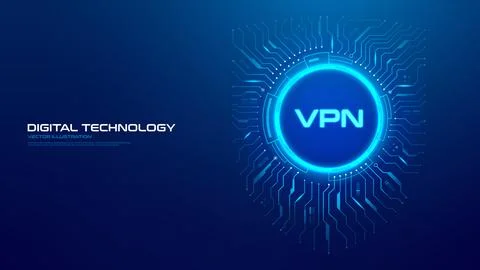 Security Virtual Private Network Concept Иллюстрация