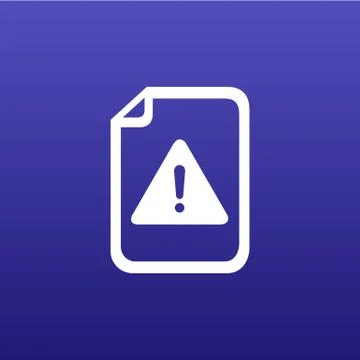 Security warning in browser icon alert bug business Stock Illustration