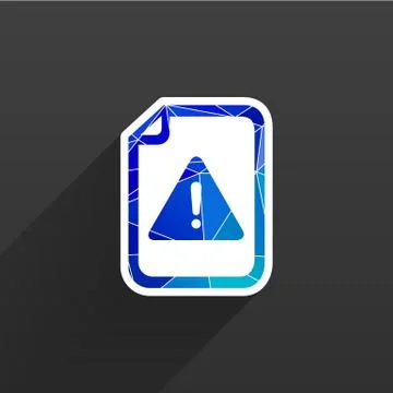 Security warning in browser icon alert bug business Stock Illustration