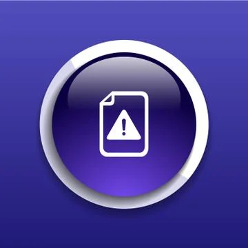 Security warning in browser icon alert bug business Stock Illustration