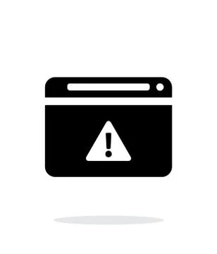 Security warning in browser icon on white background. Stock Illustration