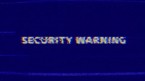 SECURITY WARNING Retro Text Intro Effects Stock Footage 328199146