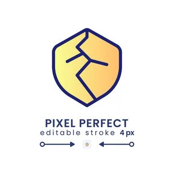 Security weaknesses gradient fill desktop icon Stock Illustration